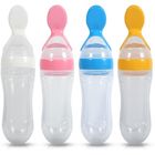 Portable Silicone Squeeze Feeder With Spoon Heat Resistant Odorless