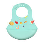 Amazon Best Selling Easily Clean BPA Free Waterproof Silicone Baby Bib With Custom Pattern Printing Manufacturer