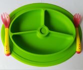 high quality EXW price custom logo design durable placemat  kitchen silicone suction plate for baby