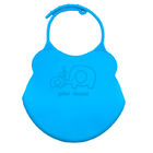 Custom Printing Best Fancy Fold-able Collapsible Comfort Waterproof Easily Wipes Clean Baby Silicone Bib with Pocket