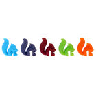 Colorful Squirrel Shape Silicone Wine Charms , Cocktail Glass Markers For Christmas Gifts