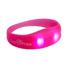 New Product Christmas Celebration Gifts Custom Silicone Remote Controllable LED Flashing Light up Bracelet Wristband for Concert