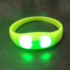 New Product Christmas Celebration Gifts Custom Silicone Remote Controllable LED Flashing Light up Bracelet Wristband for Concert