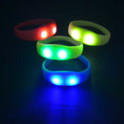 2018 hot sale silicone rfid led light up wristband remote control red white glow bracelets