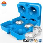 Diamond large wholesale non plastic custom bpa free personalized silicone ice cube tray mold ice cube container with lid