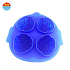 Summer hot sale Four squares Brain silicone ice cube tray for Making ice cream