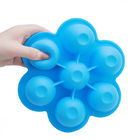 Beautiful Flower Shaped Silicone Egg Bites Mould With Plastic Cap Silicone Ice Tray Soft Rubber Kitchen Tool