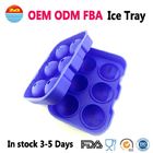 Safe Cool Silicone Ice Trays Round Sphere Shaped Big Circle Durable And Waterproof