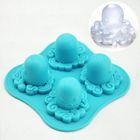4 Pieces Silicone Ice Trays Octopus Shape Mould DIY Stackable Cocktail Mold Storage