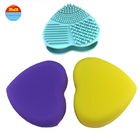 Customized Color Effectively Clean Silicone Wash Brush , Soft Silicone Wash Pad 80*70mm