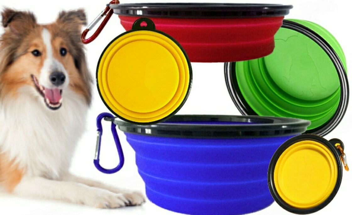 Fancy Soft Silicone Pet Supplies Food Pet Cat Dog Bowl Feeder 175*130*73mm
