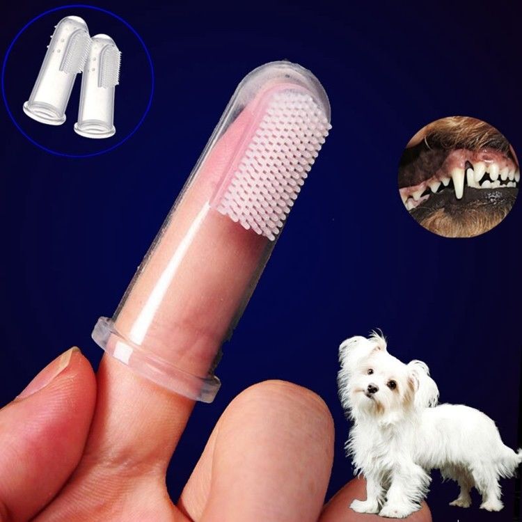 Personalized Soft Pet Finger Toothbrush , Repeatable Dog Finger Toothbrush