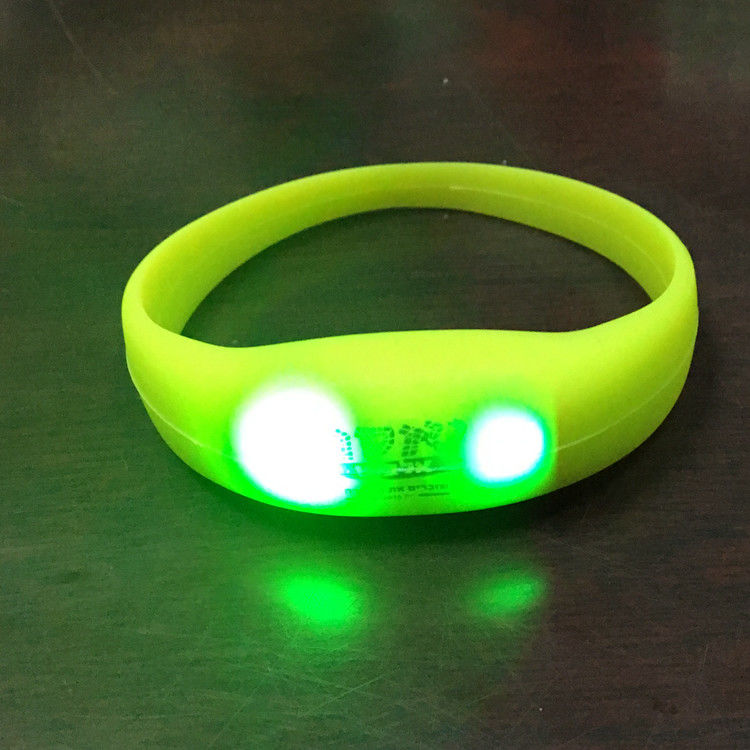 LED Pulse Remote Control Radio Controlled Silicone Wristband Sound Motion Activated Light Bracelet