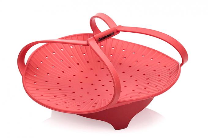 2019 Amazon Top sale Microwave Food Grade Colorful Multi-purpose Silicone Steamer Basket Vegetable Best Steam Cooker Target
