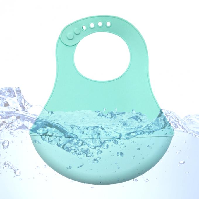 2018 Articulos de bebes Comfortable Soft Waterproof Silicone Bib Drool Bibs Easily Wipes Clean