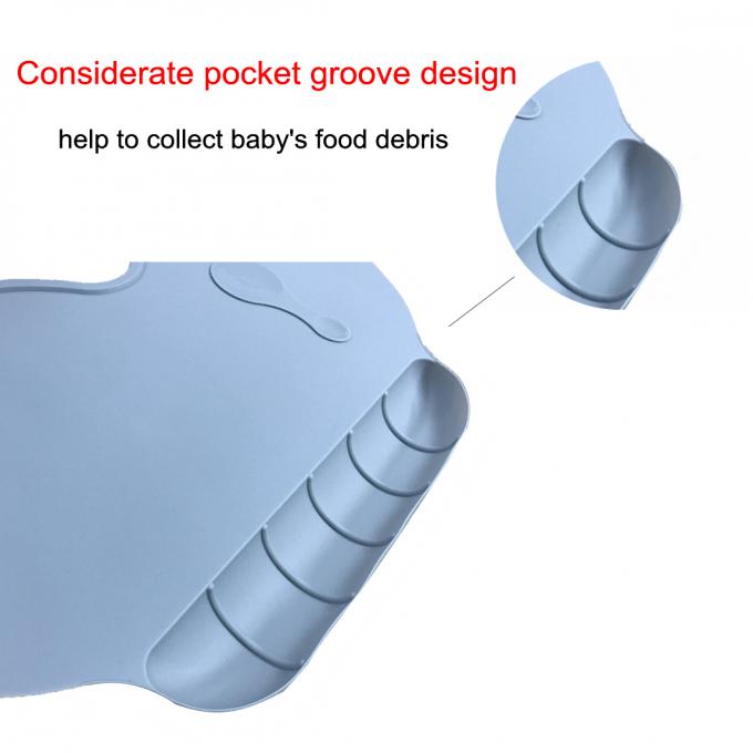 Food Grade Custom Kids Toddler Baby Cloud Table Silicon Silicone Feeding Placemat for Kids Toddlers