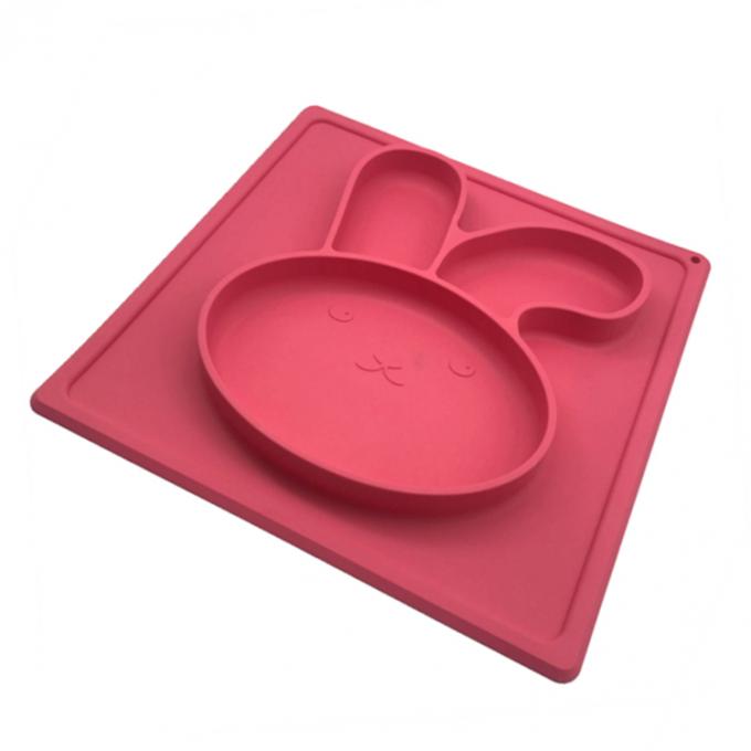 Best Product Rabbit Shape Silicone Baby Placemat Non Slip Silicone Placemats For Kid