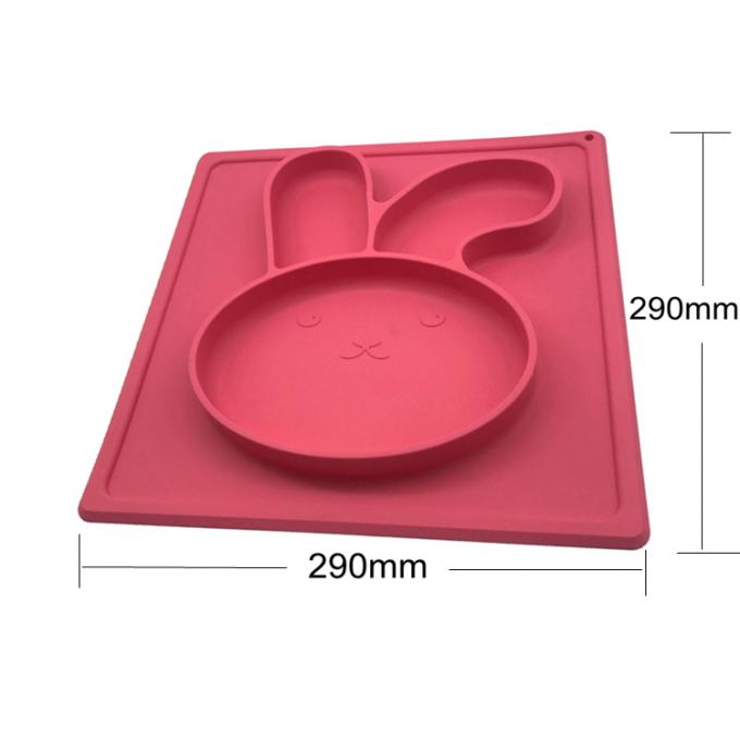 Best Product Rabbit Shape Silicone Baby Placemat Non Slip Silicone Placemats For Kid