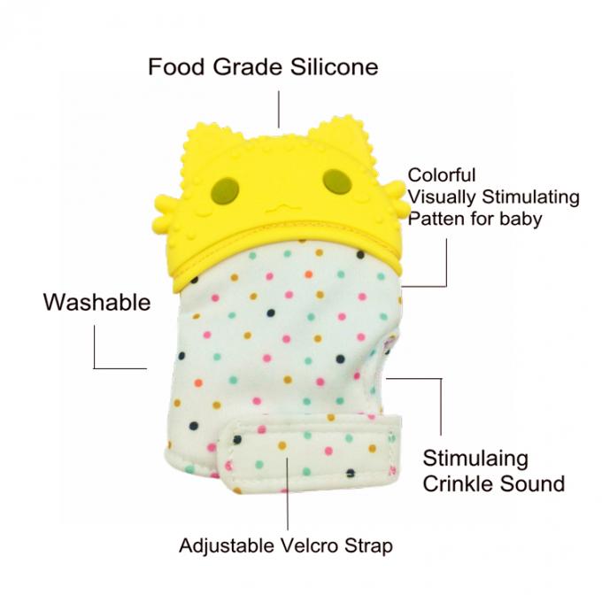 Baby Shower Gift Pain Relief Teething Mitt BPA Free Silicone Safe Food Grade Teether Glove Unisex Prevent Scratch Mitten