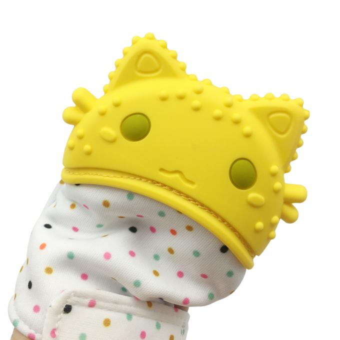 BPA-Free Food-Grade Self-Soothing Unisex Baby Teether Toys Hypoallergenic Teething Mittens Glove Mitt for Boys and Girls