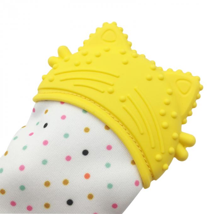 Pain Relief Teething Glove BPA Free Safe Food Grade Silicone Teether for 3-18 Months Babies BPA Free and Food Grade