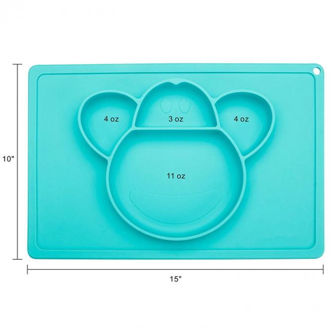 Comfort Fit Easy Care Washable Dishwasher Safe Washable Animal Shape Unisex Silicone Baby Bib with Pocket to Catch Food & Drool