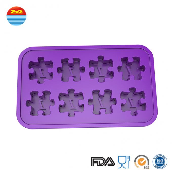 Custom Creative Funny Interesting Cute Design Puzzle Shape Ice Cube Maker Mould Silicone Ice Tray Mold