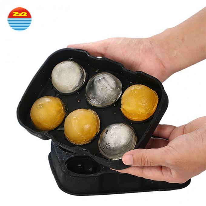 Round Sphere Ice ball Cube Maker Silicone Tray Silicon Whiskey Mold For Drinks With Lid Great for Parties and all Cold Beverages
