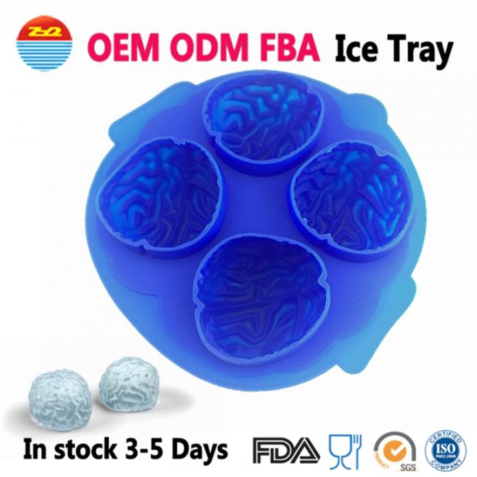 Factory wholesale silicone Ice Tray Cake mold Custom Brain ice cube tray mold size shape