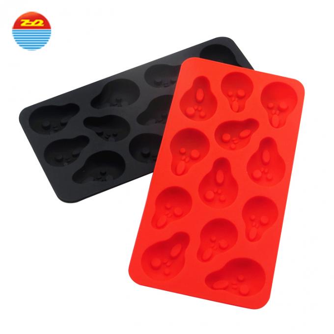 Skull Shape Silicone Ice Trays Easy Mold Release Any Color Available