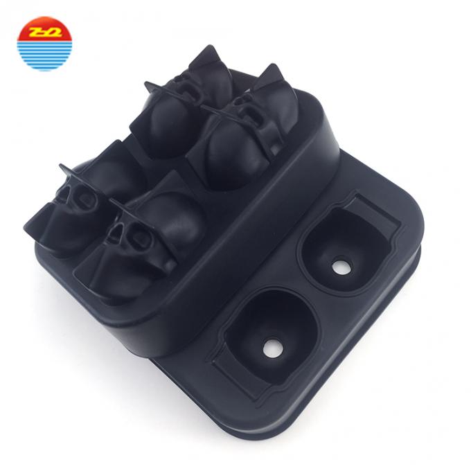 Large 100% BPA Free Food Grade Silicone Ball Maker Chocolate Nut Cake Sugar Mold 3D Skull Ice Cube Mold Tray for Whiskey