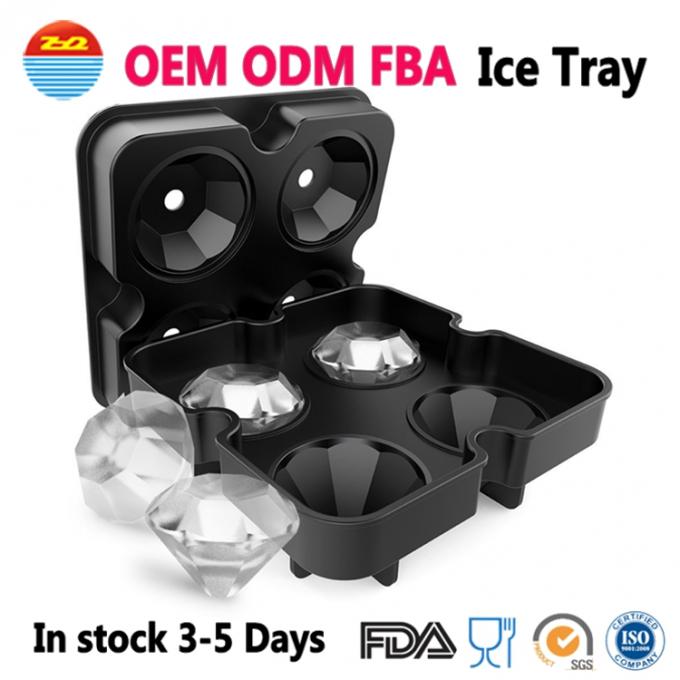Novelty shaped large wholesale non plastic make your own custom bpa free personalized mould silicone ice cube tray mold