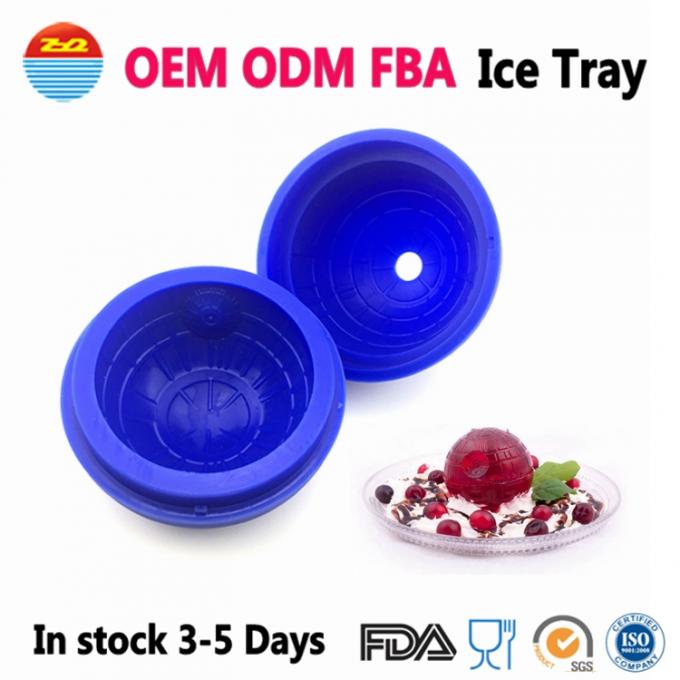 Amazon top seller 2018 easy release ice cream large fin custom personalized silicone ice cube tray mold