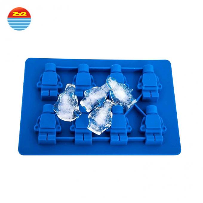 Wholesale best selling chocolate Lego brick and robot custom silicone ice cube tray ice cream mold for sculpture