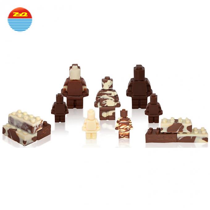 Wholesale chocolate ice cream lego brick and robot personalized custom silicone ice cube tray mold