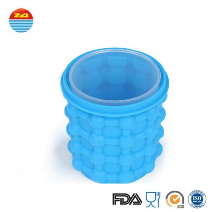 Safe To Clean Silicone Ice Cube Trays , Chocolate Silicone Ice Block Moulds