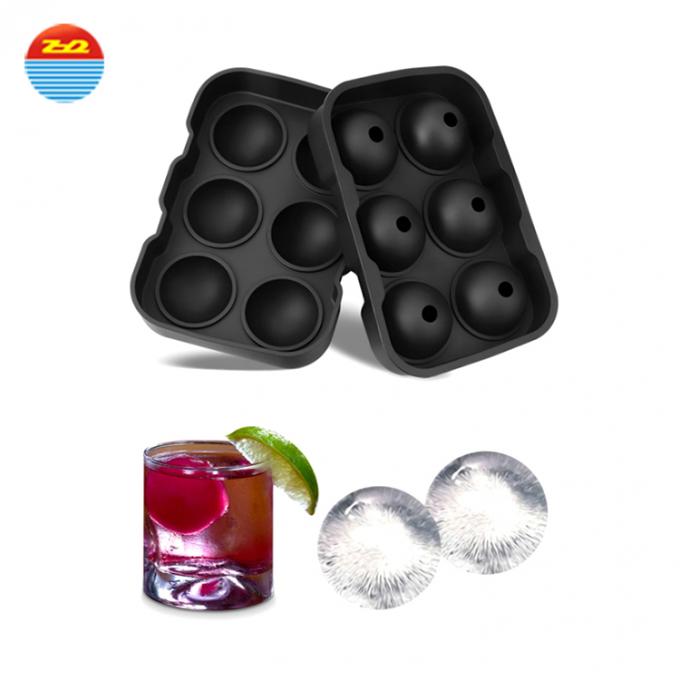 Best selling 6-ball easy release large wholesale make your own custom silicone ice cube tray ice cream mold