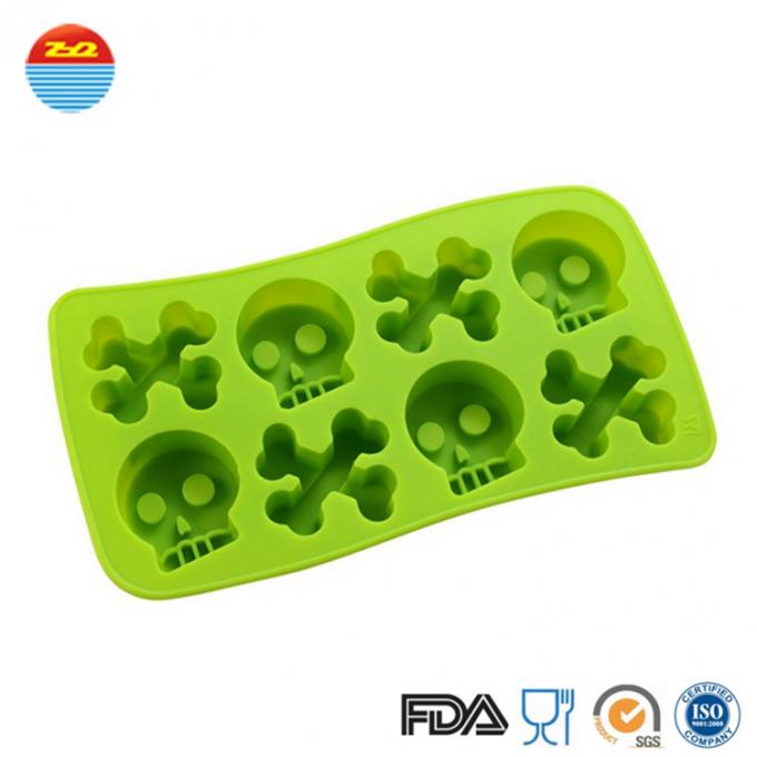Crossbone easy release shaped ice cream wholesale non plastic make your own custom personalized silicone ice cube tray mold