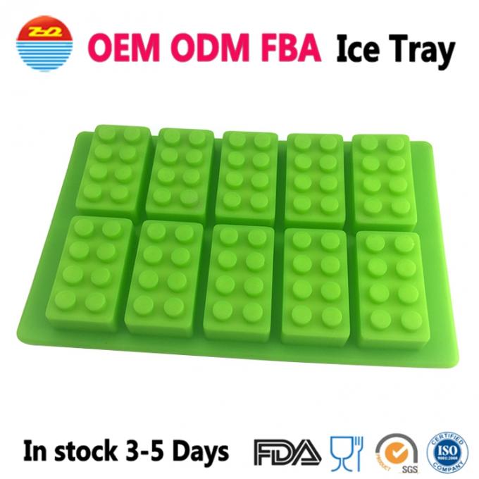 Large wholesale personalized building bricks custom silicone ice cube tray mold