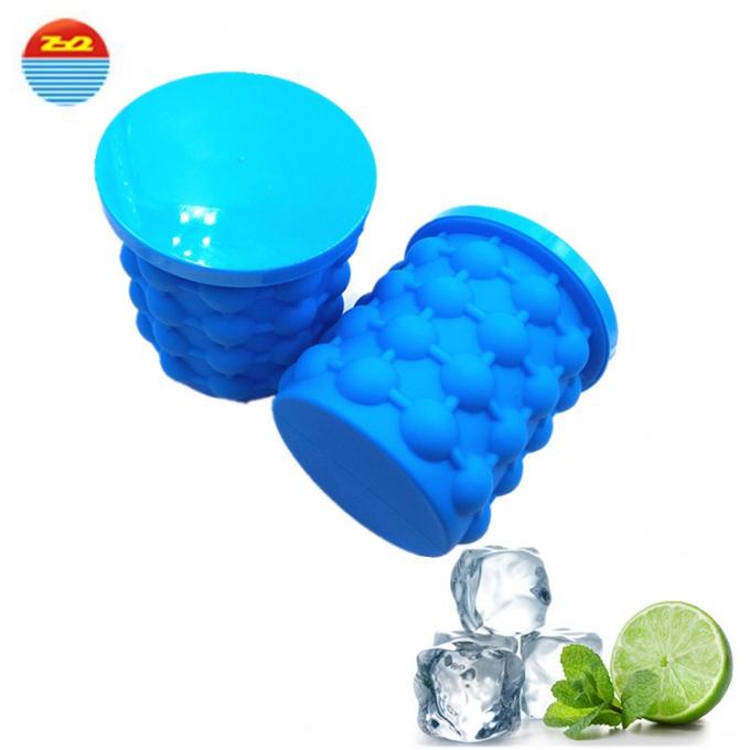 Safe To Clean Silicone Ice Cube Trays , Chocolate Silicone Ice Block Moulds