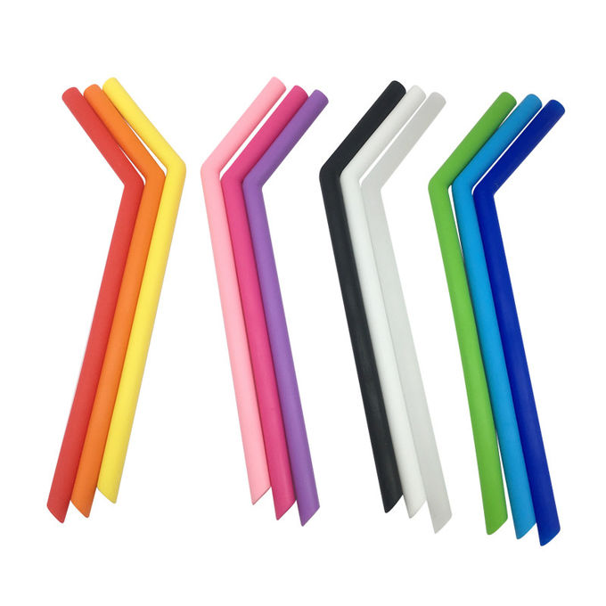 FDA Approved Degradable Silicone Drinking Straws Silk - Screen Print Logo Available
