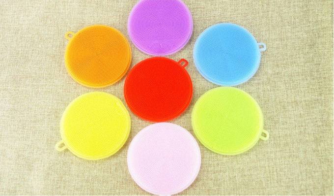 Multi - Function Silicone Cleaning Sponge , Antibacterial Silicone Dish Sponge
