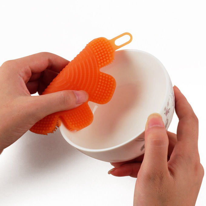 No Residue Cleaning Brush For Dishes , Soft And Tender Dish Cleaner Scrubber