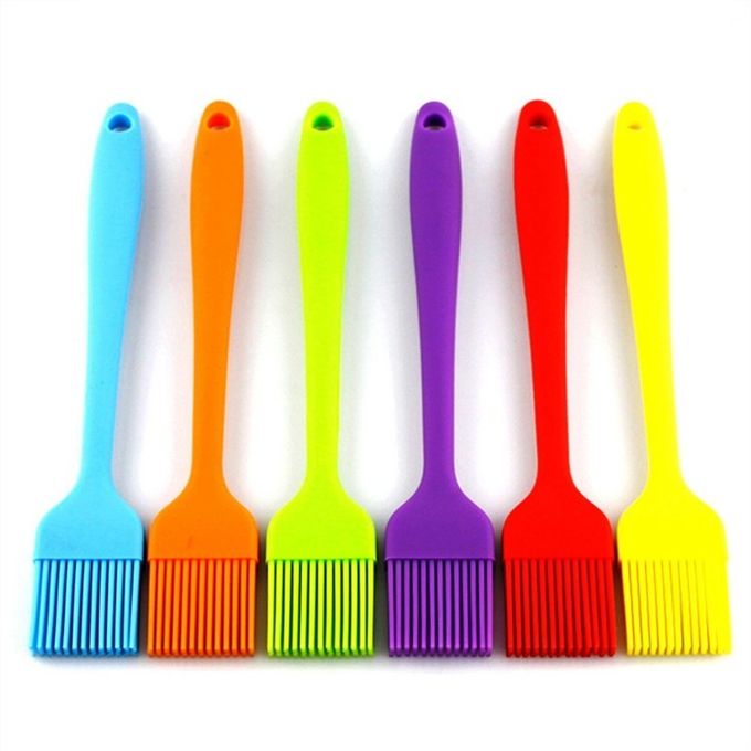 Solid Core And Hygienic Silicone Pastry Brush , Silicone Basting Brush For BBQ