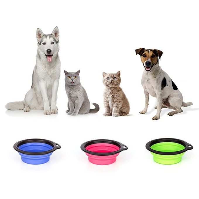 Easy To Take Out Collapsible Dog Bowl Silicone Waterproof With Color Matched