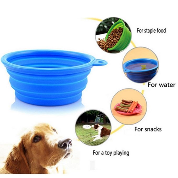 Soft Customized Color Silicone Pet Supplies Fold Dinner Plates Food Box Holder