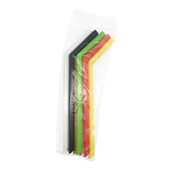 Durable Reusable Chewy Silicone Drinking Straws No Taste Of Metal Customized Color