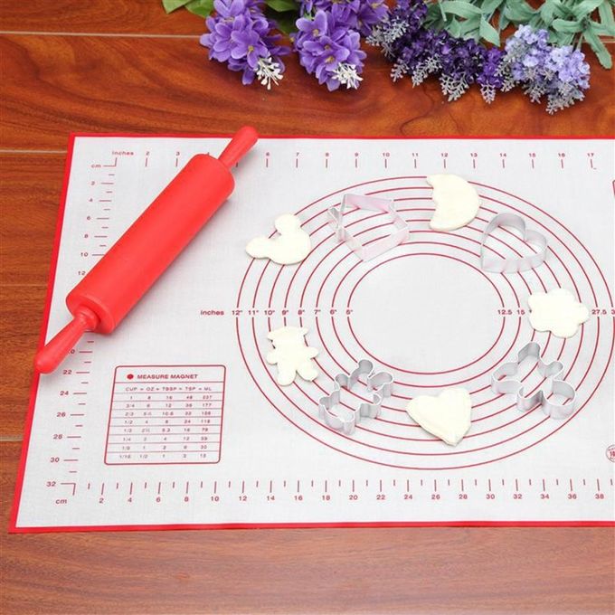 Silicone Baking Mat Extra Large with Measurements Non-Stick Non-Slip Fondant Mat, Silicone Pastry Mat for Bakers
