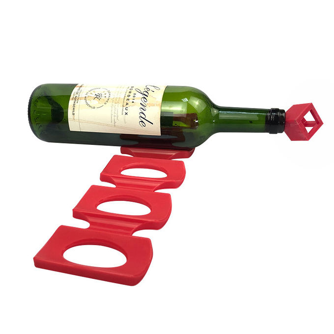 Easy Stack Storage Silicone Bottle Holder , Silicone Wine Rack For Kitchen Cabinet