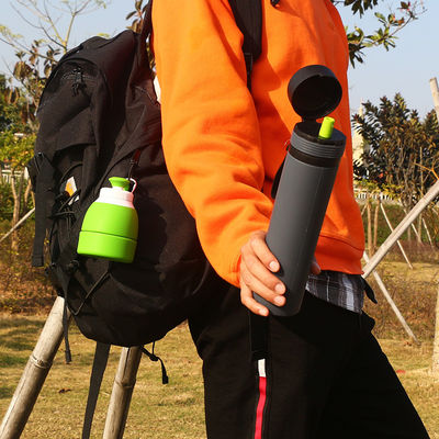 Silicone Travel Water Bottles Portable Leakproof Height 27cm